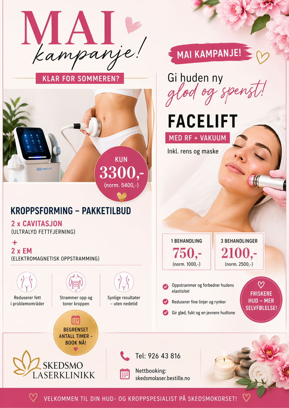 Mai-kampanje Skedsmo Laserklinikkk